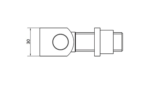 Комплектующие для распашных ворот Петля CAME H 18 регулируемая с гайкой, 42-68 мм, М18, приваривание в Сальске