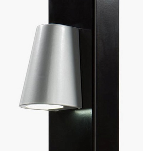 Заказать Элегантное LED-освещение Locinox (Бельгия) TRICONE для ворот, цвета zilver и 9005 (черный) в Сальске